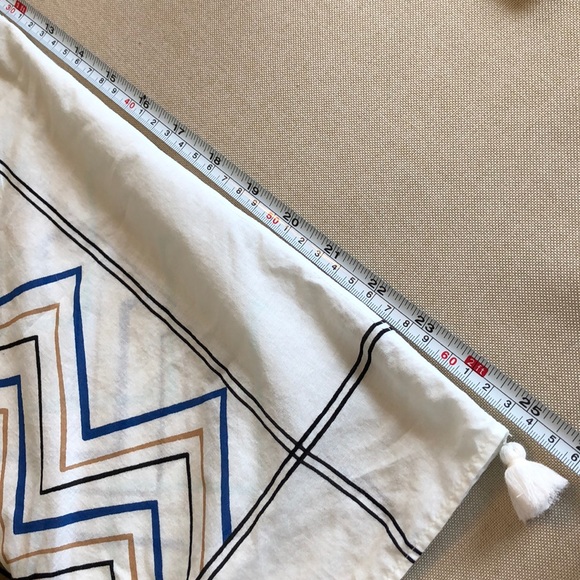 JCREW INFINITY SCARF 💯 cotton with fringe - Picture 5 of 8